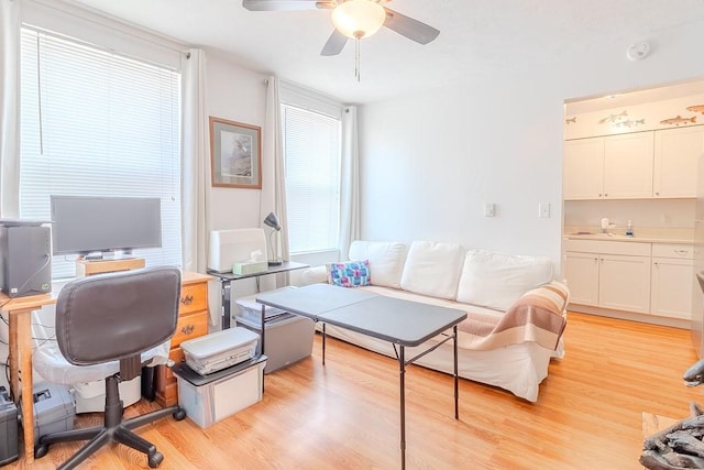 5801 Lincoln Ave, Export, PA 15632 - office featuring ceiling fan and light wood-style floors