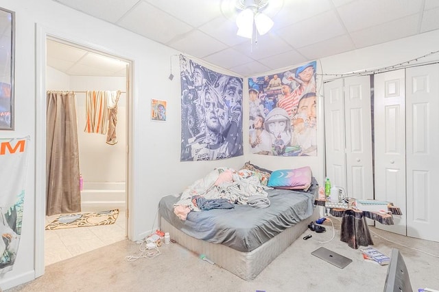 5801 Lincoln Ave, Export, PA 15632 - bedroom featuring ensuite bath, a closet, and a paneled ceiling
