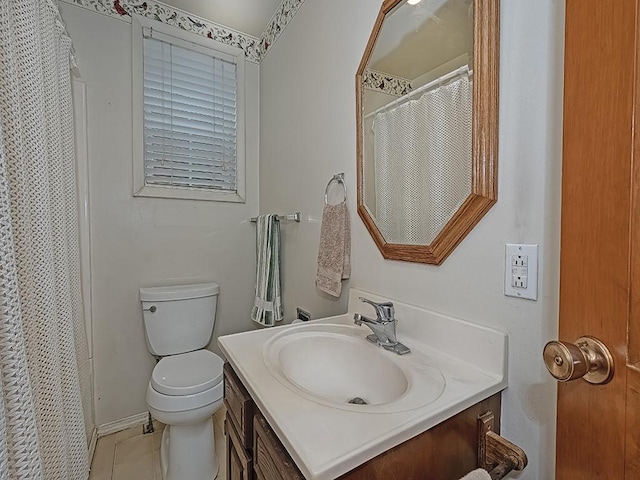 2665 Warrendale Bayne Rd, Marshall, PA 15005 - bathroom featuring vanity, a shower with curtain, and tile patterned floors
