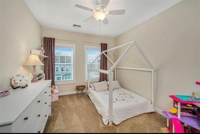 323 Osona Ln, Marshall, PA 16046 - bedroom with light carpet and a ceiling fan