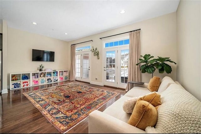 323 Osona Ln, Marshall, PA 16046 - living area featuring wood finished floors and recessed lighting