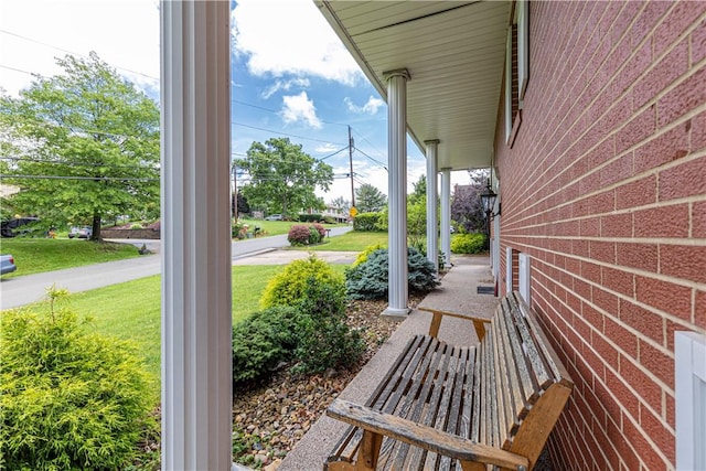 130 Clare Dr, South Strabane, PA 15301 - porch featuring a yard