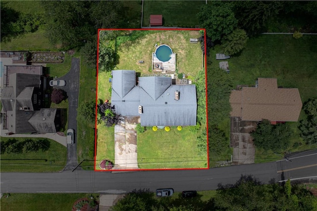 130 Clare Dr, South Strabane, PA 15301 - aerial view of property and surrounding area featuring property parcel outlined