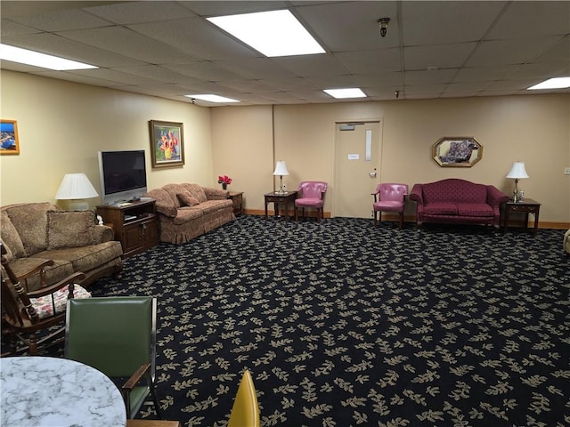 1987 Centurion Dr Unit 202, Forest Hills Boro, PA 15221 - living room featuring carpet flooring and a paneled ceiling