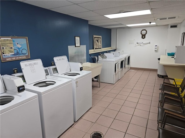 1987 Centurion Dr Unit 202, Forest Hills Boro, PA 15221 - community laundry with washing machine and clothes dryer and light tile patterned floors