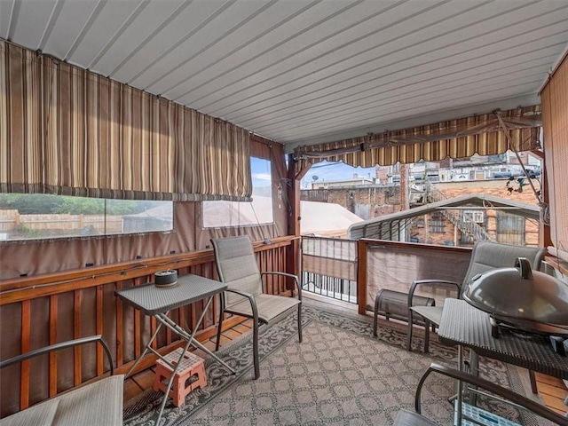 view of sunroom
