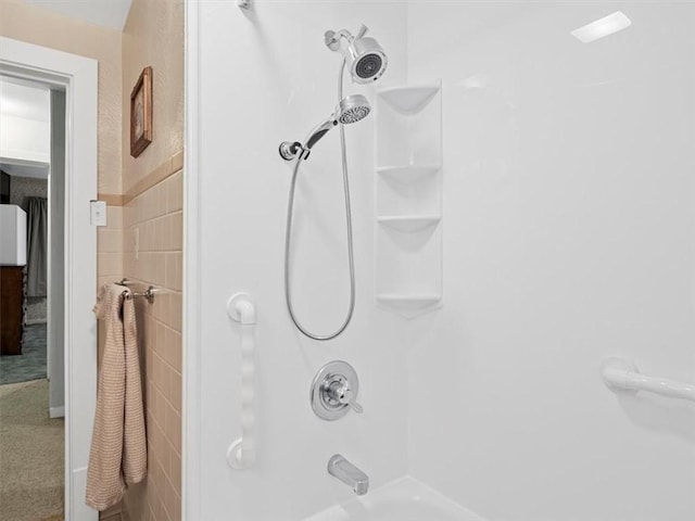 full bathroom with shower / bathtub combination