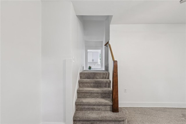 1571 Baldwick Rd, Banksville/Westwood, PA 15205 - stairs with baseboards and carpet floors