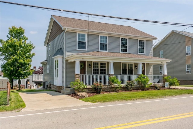 445/447 Georgetown Rd, Cecil, PA 15055 - view of front facade featuring a porch