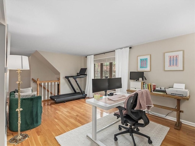 212 Timber Ln, Aleppo Nal, PA 15143 - home office featuring wood finished floors and baseboards