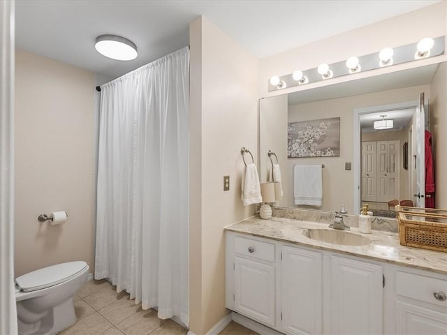 212 Timber Ln, Aleppo Nal, PA 15143 - bathroom featuring vanity, tile patterned flooring, and a shower with shower curtain