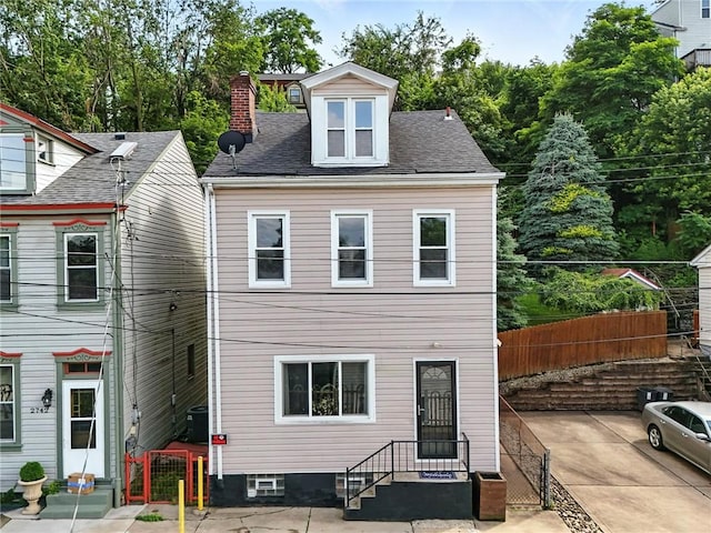 2740 Shelly St, South Side, PA 15203 - back of house with a chimney