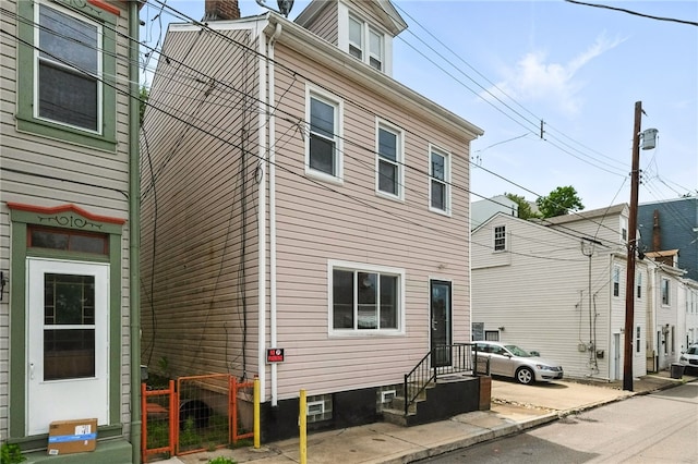 2740 Shelly St, South Side, PA 15203 - back of property with a chimney