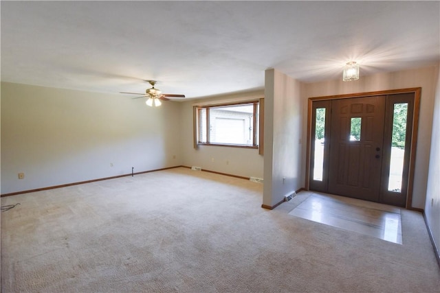 150 Morgan Rd, Penn Twp But, PA 16002 - entryway with light colored carpet and a ceiling fan