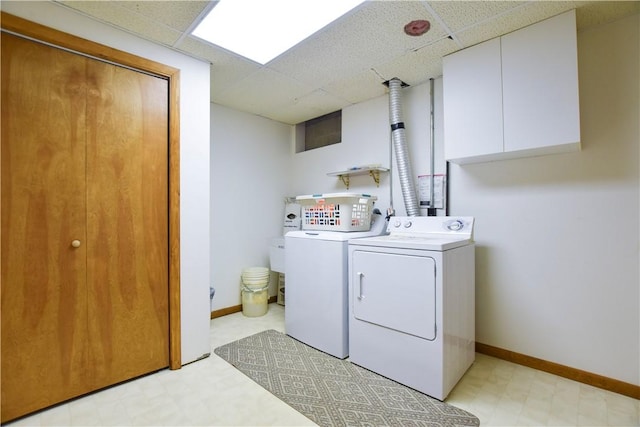 150 Morgan Rd, Penn Twp But, PA 16002 - laundry room with washer and clothes dryer, light flooring, and cabinet space