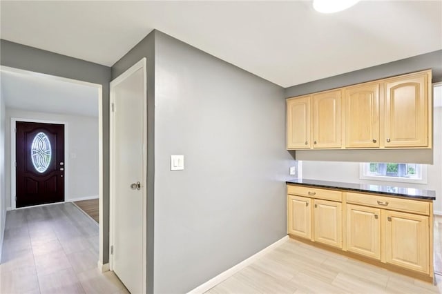 1154 Bucknell, Monroeville, PA 15146 - kitchen with light brown cabinetry and dark countertops