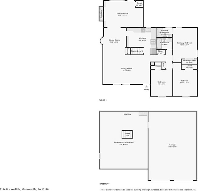 1154 Bucknell, Monroeville, PA 15146 - view of property floor plan