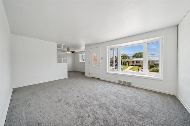 520 Judith Dr, Baldwin Boro, PA 15236 - unfurnished living room with carpet and a ceiling fan