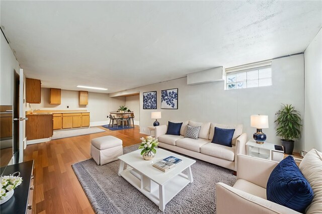 520 Judith Dr, Baldwin Boro, PA 15236 - living area featuring light wood finished floors and baseboards