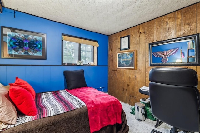 890 Pearce Mill Rd, Pine Twp Nal, PA 15090 - carpeted bedroom featuring wooden walls