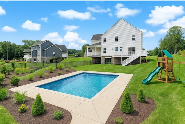 107 Abigail Dr, Adams Twp, PA 16046 - view of swimming pool featuring a playground