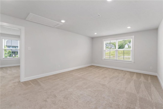 107 Abigail Dr, Adams Twp, PA 16046 - spare room with light carpet and recessed lighting