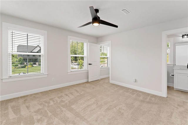 107 Abigail Dr, Adams Twp, PA 16046 - unfurnished bedroom with light carpet and ceiling fan