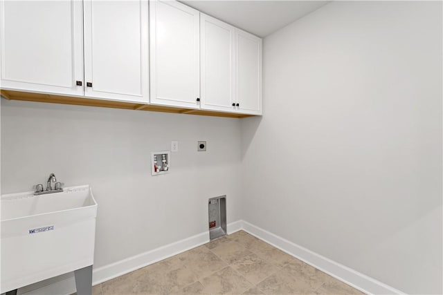107 Abigail Dr, Adams Twp, PA 16046 - laundry room with cabinet space, hookup for an electric dryer, and hookup for a washing machine
