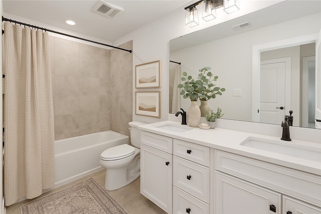 107 Abigail Dr, Adams Twp, PA 16046 - bathroom featuring double vanity and shower / bath combination with curtain