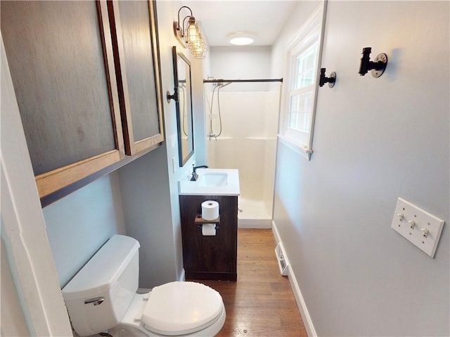 109 Remil Dr, Twp Of But Se, PA 16001 - full bathroom featuring a shower, wood finished floors, and vanity