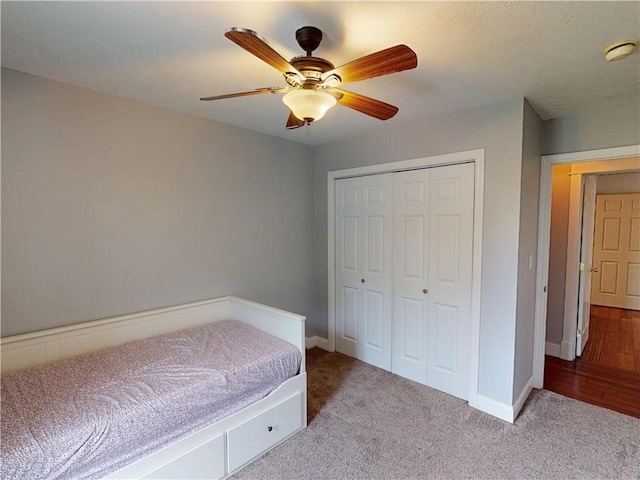 109 Remil Dr, Twp Of But Se, PA 16001 - unfurnished bedroom featuring a closet, carpet flooring, and ceiling fan