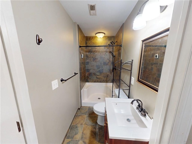 109 Remil Dr, Twp Of But Se, PA 16001 - bathroom featuring a shower stall, stone finish flooring, and vanity