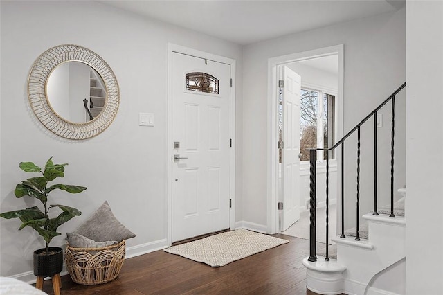 1171 Arrowood Dr, Mt Lebanon, PA 15243 - entryway with stairs and wood finished floors