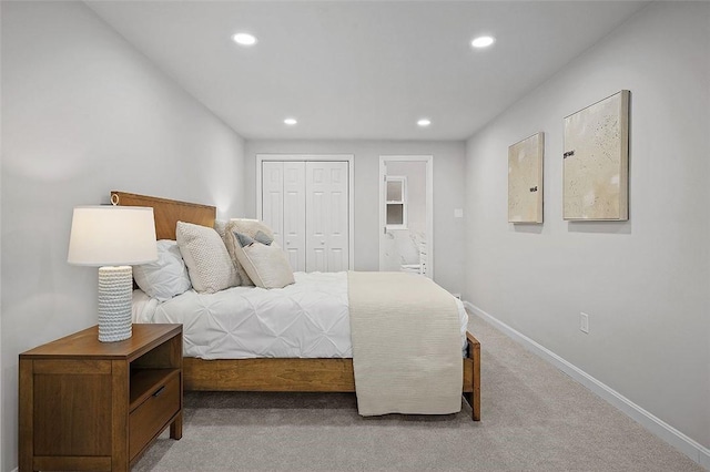 1171 Arrowood Dr, Mt Lebanon, PA 15243 - carpeted bedroom with recessed lighting and a closet