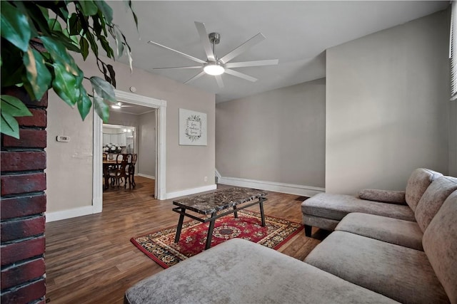 3103 Shadeland Ave, Brighton Heights, PA 15212 - living room with ceiling fan and wood finished floors