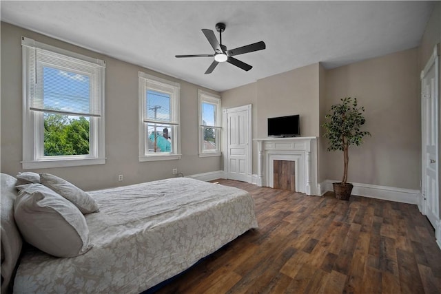 3103 Shadeland Ave, Brighton Heights, PA 15212 - bedroom with multiple windows, wood finished floors, and ceiling fan