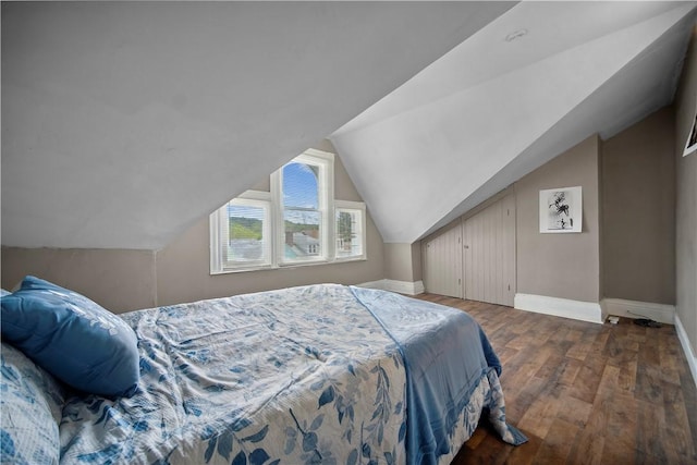 3103 Shadeland Ave, Brighton Heights, PA 15212 - bedroom with wood-type flooring and vaulted ceiling