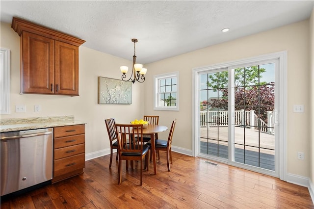 445/447 Georgetown Rd, Cecil, PA 15055 - dining space featuring a chandelier, dark wood-type flooring, and recessed lighting