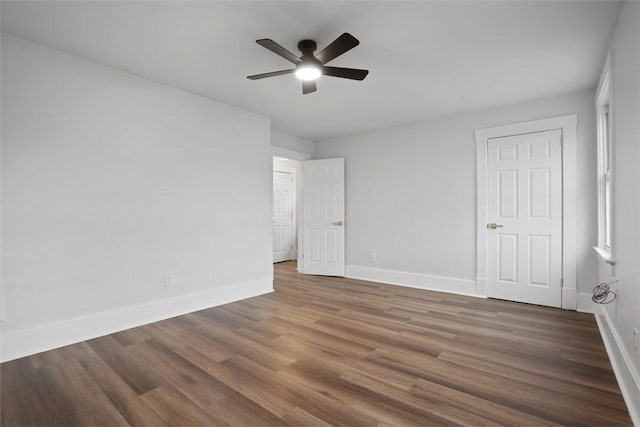 1341 4th Ave, Coraopolis, PA 15108 - unfurnished bedroom with wood finished floors and a ceiling fan