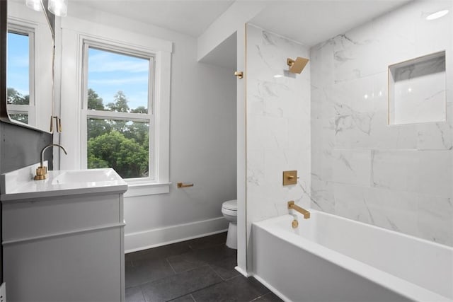 1341 4th Ave, Coraopolis, PA 15108 - bathroom with vanity,  shower combination, and tile patterned flooring