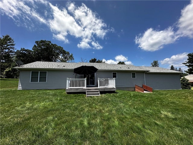 6209 Old Rte 8, Penn Twp, PA 16002 - back of house featuring a wooden deck and a lawn