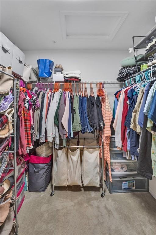 2278 Flint Dr, South Strabane, PA 15301 - walk in closet with attic access and carpet floors