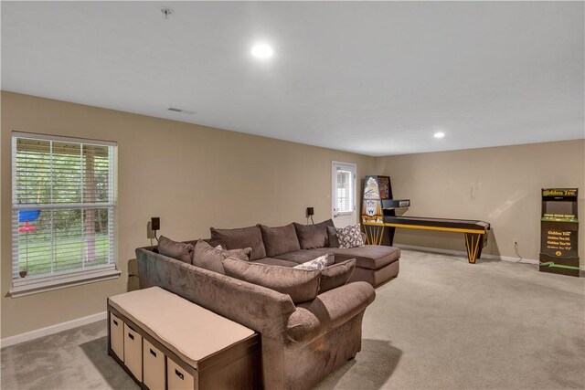 2278 Flint Dr, South Strabane, PA 15301 - living room with light colored carpet and recessed lighting