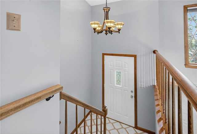 228 Bowman Rd, South Fayette, PA 15017 - entrance foyer featuring a chandelier