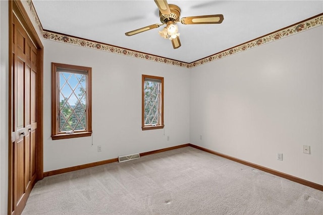 228 Bowman Rd, South Fayette, PA 15017 - unfurnished room with plenty of natural light, light carpet, and a ceiling fan