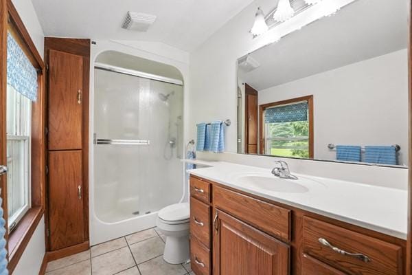 1112 Grigsby, Shenango Twp Law, PA 16101 - full bath with a stall shower, vanity, and tile patterned flooring