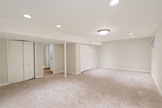 200 Anderson Pl, Shaler, PA 15116 - unfurnished bedroom featuring carpet flooring, two closets, and recessed lighting