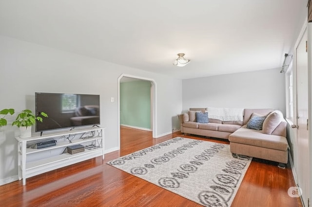 200 Anderson Pl, Shaler, PA 15116 - living area featuring wood finished floors and arched walkways