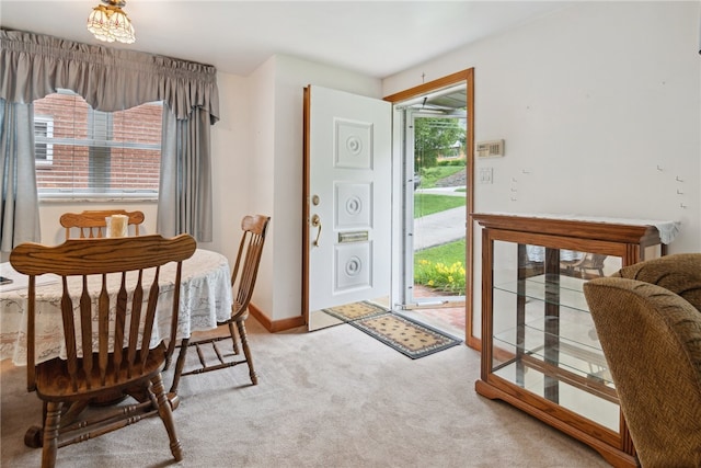 1286 Grouse Dr, Pittsburgh, PA 15243 - dining area featuring carpet and baseboards