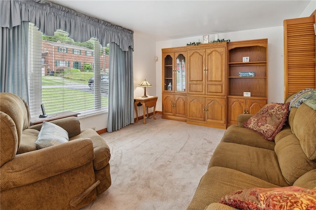 1286 Grouse Dr, Pittsburgh, PA 15243 - living area featuring light carpet and baseboards